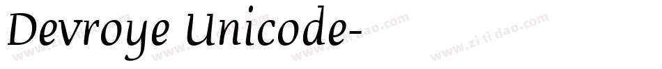 Devroye Unicode字体转换